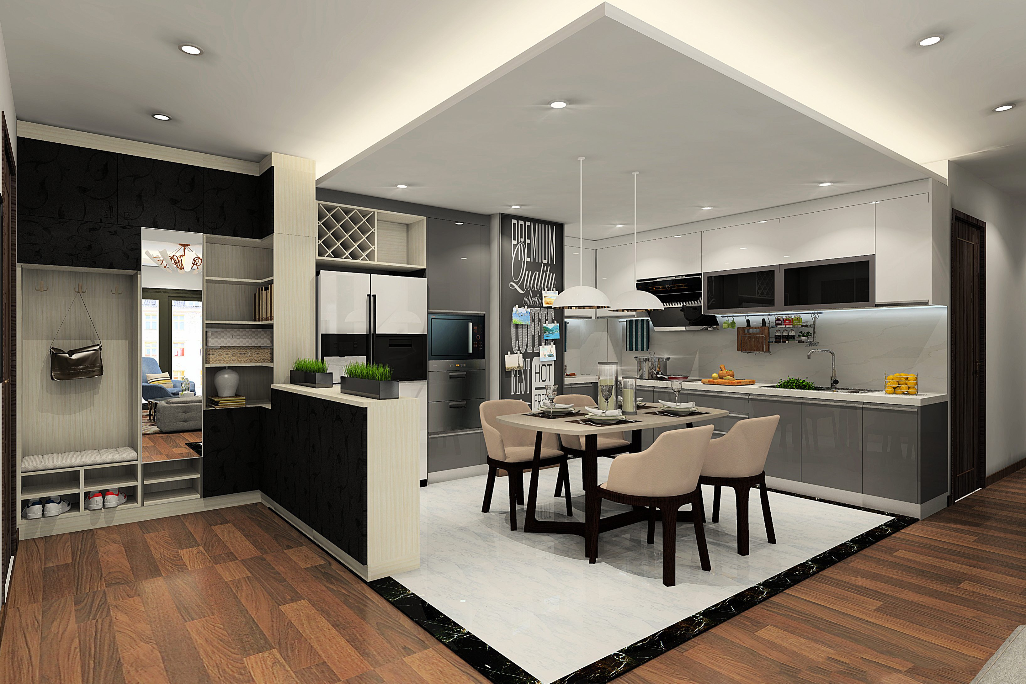 Gợi ý các mẫu thiết kế nội thất phòng bếp nhà ống đẹp và hiện đại